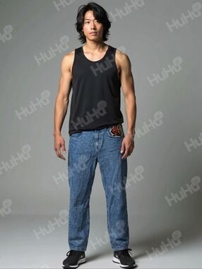 Classic Straight-Leg Men's Jeans in Blue